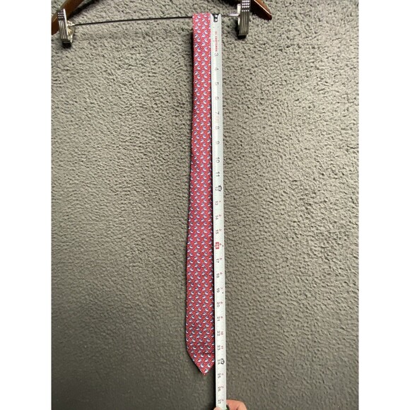 VINEYARD VINES Silk Men's Tie Martha's Vineyard Red Fish Necktie 62" - Picture 8 of 10